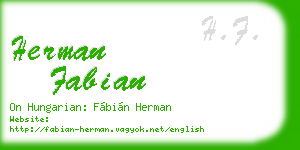 herman fabian business card
